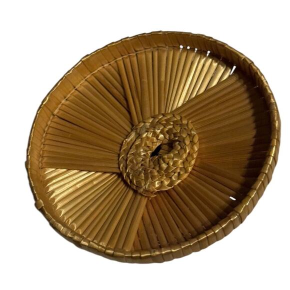 Boho Weaved Trinket Basket Box Traditional Handmade Mini Jewelry Box Bamboo (?) - Picture 7 of 8